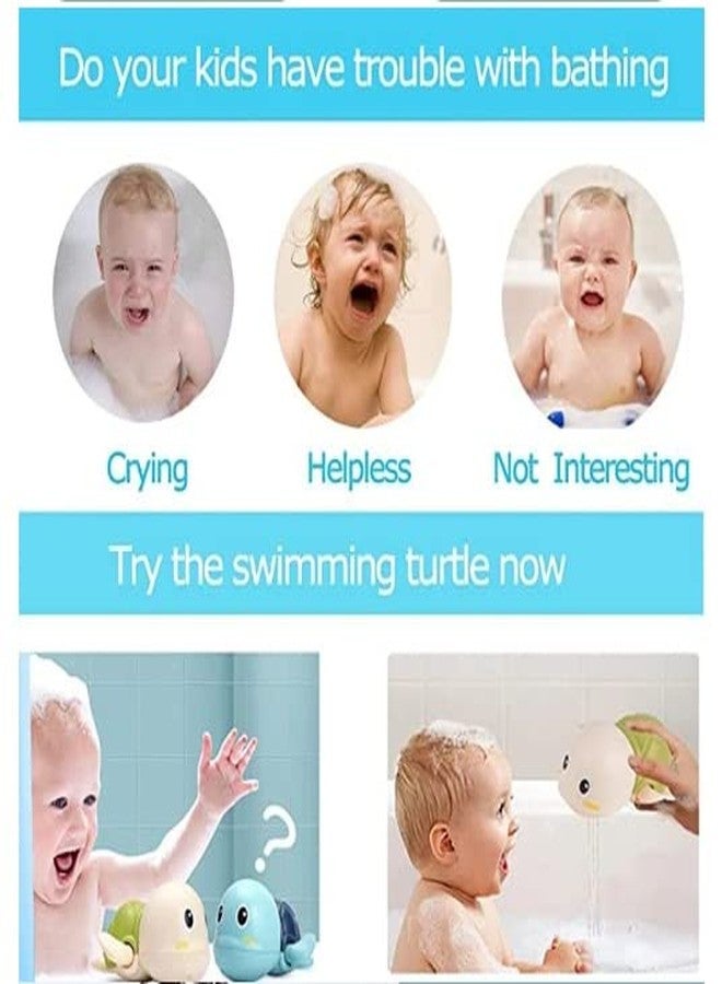 SANTALON Bath Toys Multiple Pack Cute Swimming Turtle Bath Toys for Baby Floating Wind Up Toys for 1 Year Old Boy Girl New Born Baby Bathtub Water Toys (3 PieceTturtle) - Image 4